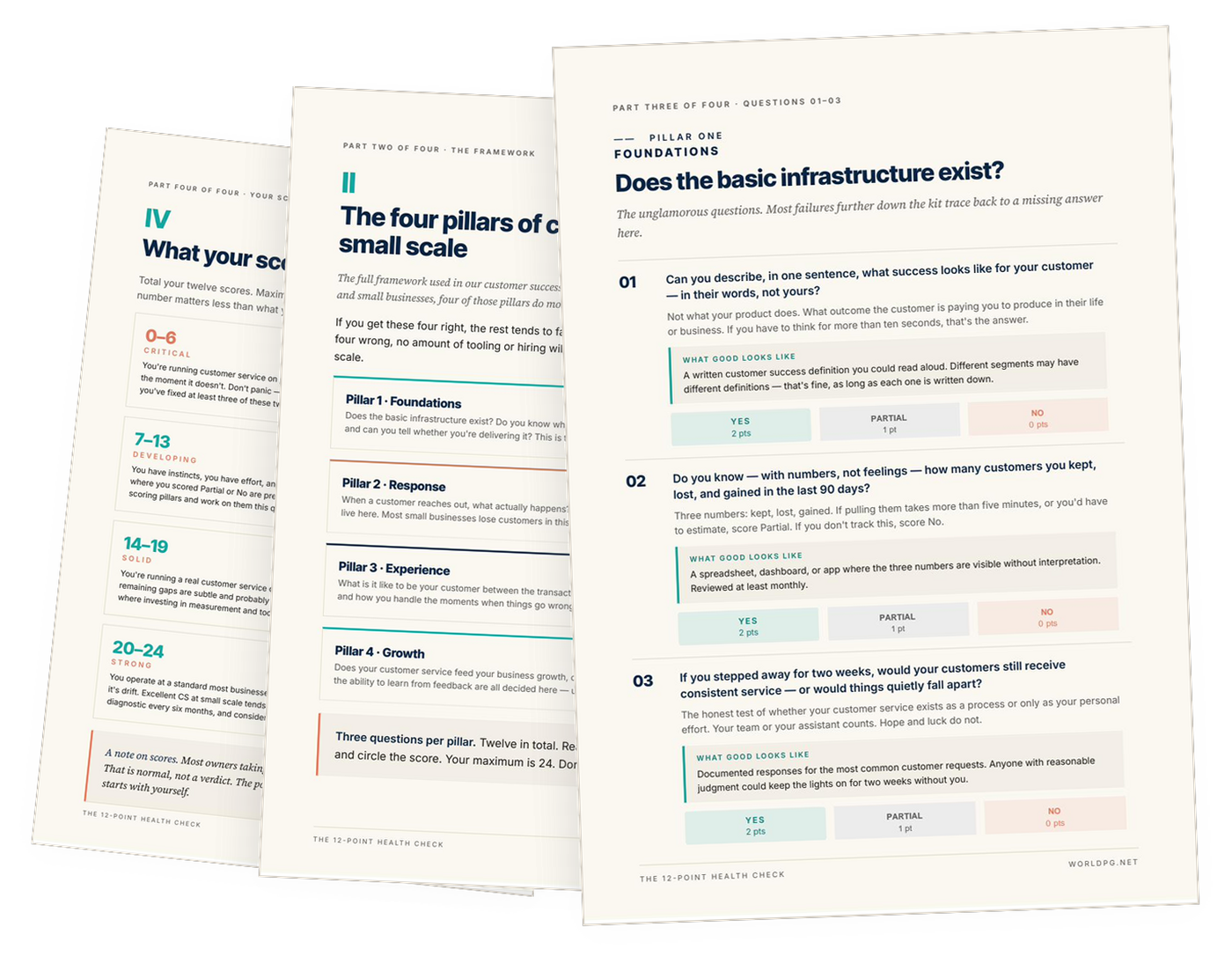 customer service health check — 12-point diagnostic